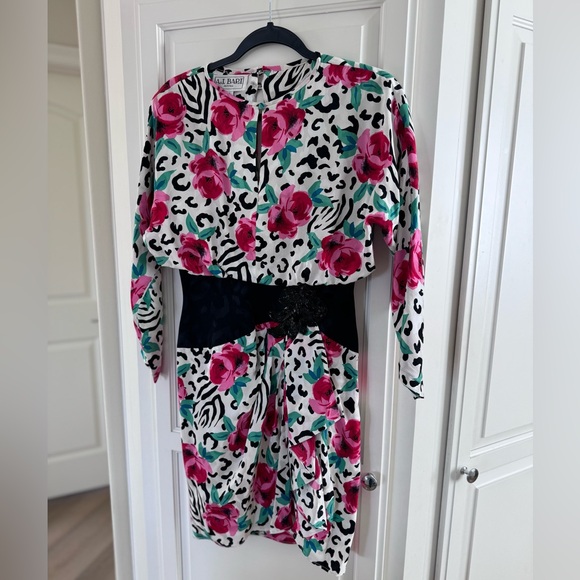 A.J. Bari Dresses & Skirts - Vintage A.J. BARI Floral and Animal Print Dress